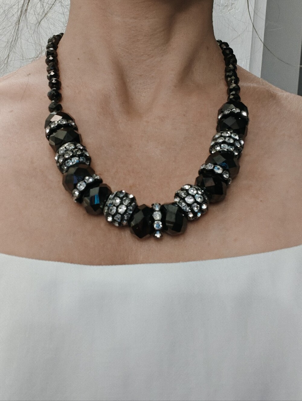 Kenneth Jay Lane Black Statement Necklace
